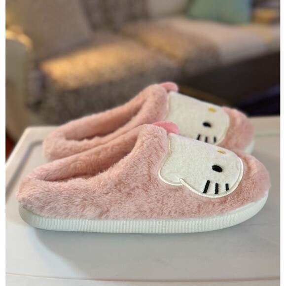 Hello Kitty Clog Pink Women's Slippers Sz. L 9-10 Warm Cozy Comfy House Shoes - Picture 5 of 10
